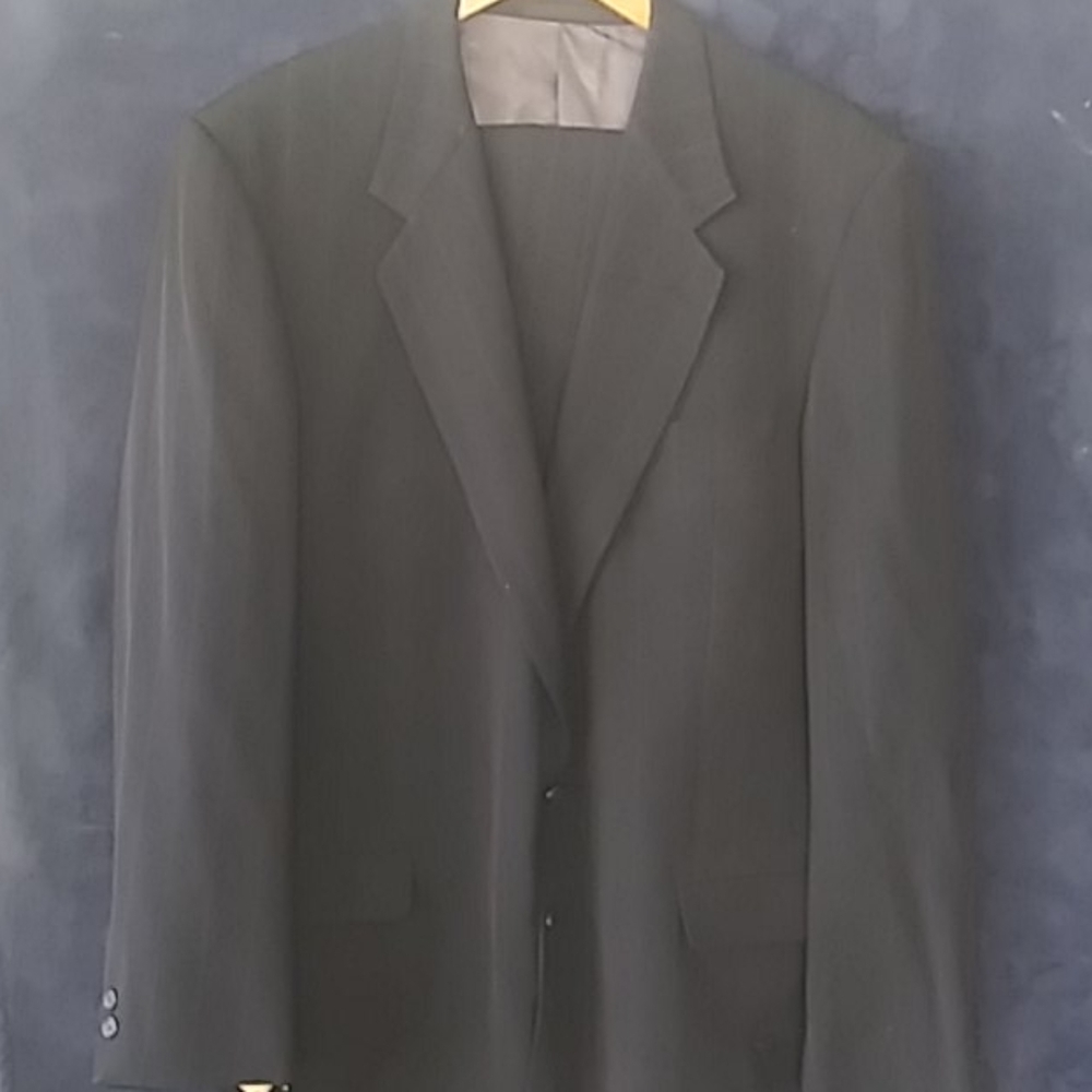 Cananzi Roma Black Pinstriped wool suit